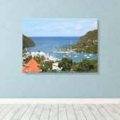 Marigot Bay Saint Lucia Canvas Afdruk (Insitu (Houten vloer))