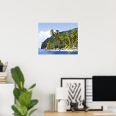 Marigot Bay, Saint Lucia, Caribisch gebied Poster (Thuiskantoor)