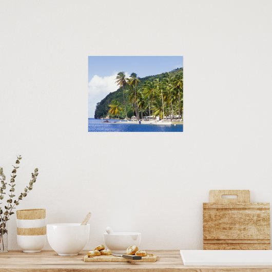 Marigot Bay, Saint Lucia, Caribisch gebied Poster (Keuken)