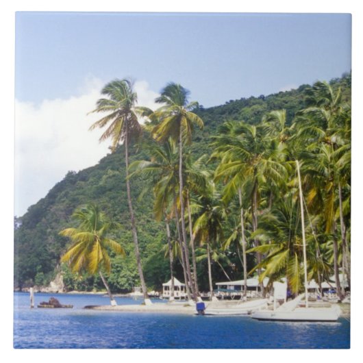 Marigot Bay, Saint Lucia, Caribisch gebied Tegeltje (Voorkant)