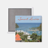Marigot Bay Saint Lucia Magneet (Voorkant / Achterkant)