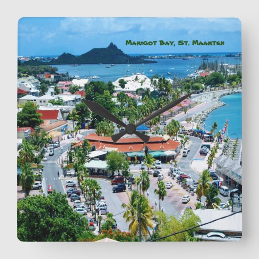  Marigot Bay Sint Maarten Vierkante Klok (Voorkant)