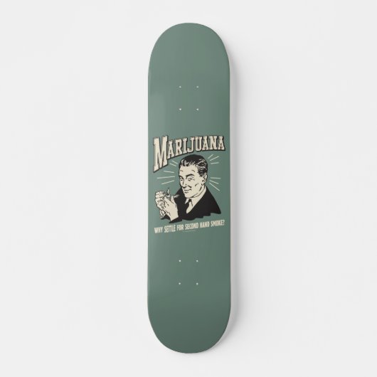 Marijuana: Settle 2nd Hand Smoke Persoonlijk Skateboard (Voorkant)