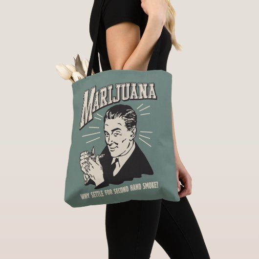 Marijuana: Settle 2nd Hand Smoke Tote Bag (Dichtbij)