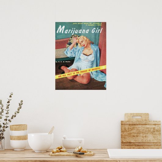 Marijuanaa Girl Poster (Keuken)