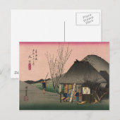 Mariko, 53 stations van de Tokaido Road, Hiroshige Briefkaart (Voorkant / Achterkant)