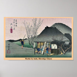 Mariko door Ando, Hiroshige Ukiyoe Poster