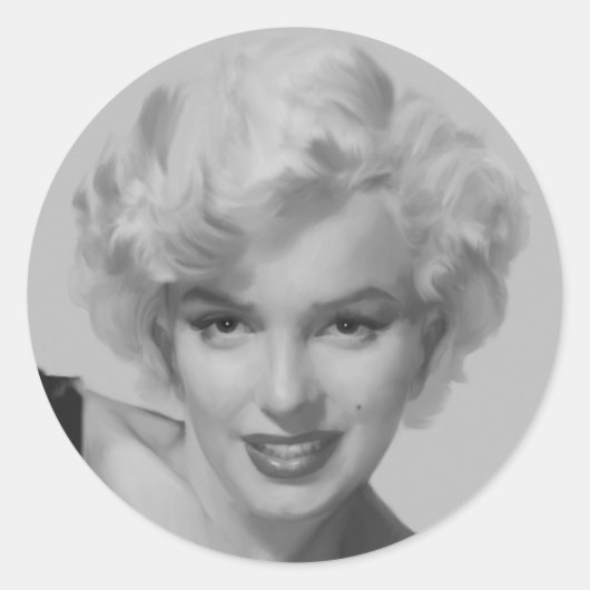 Marilyn de look ronde sticker (Voorkant)