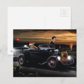 Marilyn en Elvis met Kerstmis Joy Ride Feestdagenkaart (Voorkant / Achterkant)