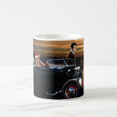 Marilyn en Elvis met Kerstmis Joy Ride Koffiemok (Center)