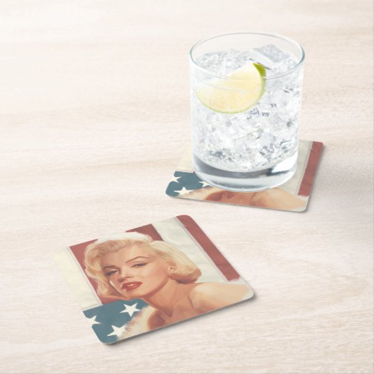 Marilyn Flag Kartonnen Onderzetters (Insitu)