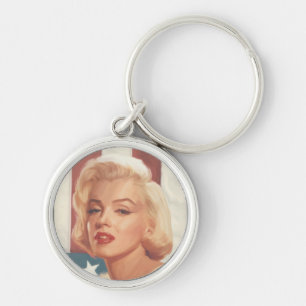 Marilyn Flag Sleutelhanger