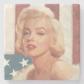 Marilyn Flag Stenen Onderzetter (Voorkant)