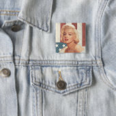 Marilyn Flag Vierkante Button 5,1 Cm (In situ)
