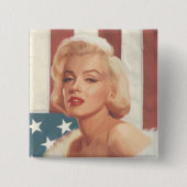 Marilyn Flag Vierkante Button 5,1 Cm (Voorkant)