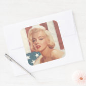 Marilyn Flag Vierkante Sticker (Envelop)