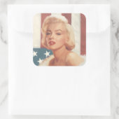 Marilyn Flag Vierkante Sticker (Tas)