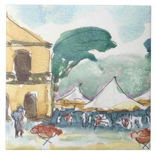 Marilyn Holmes Ceramic Tile "Ravello Italy" Tegeltje