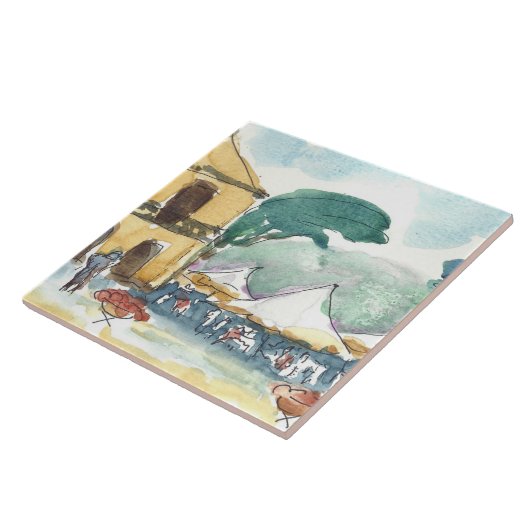 Marilyn Holmes Ceramic Tile "Ravello Italy" Tegeltje (Zijkant)