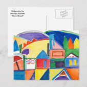 Marilyn Holmes Fine Art Briefkaart "Main Street" (Voorkant / Achterkant)