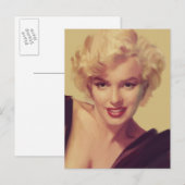 Marilyn in Black Briefkaart (Voorkant / Achterkant)