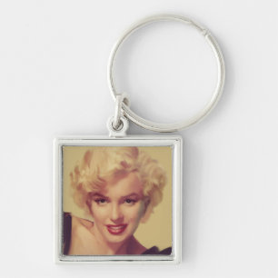 Marilyn in Black Sleutelhanger