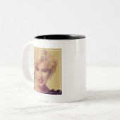 Marilyn in Black Tweekleurige Koffiemok (Voorkant links)