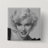 Marilyn, kijk 2 vierkante button 5,1 cm (Voorkant)