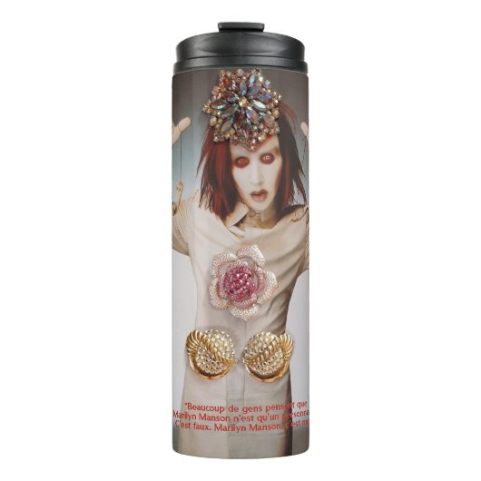 Marilyn Manson-flessen Thermosbeker (Voorkant)