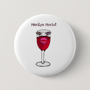 MARILYN MERLOT... WIJNAFDRUKKING DOOR JILL RONDE BUTTON 5,7 CM
