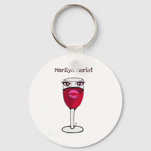 MARILYN MERLOT... WIJNAFDRUKKING DOOR JILL SLEUTELHANGER (Voorkant)