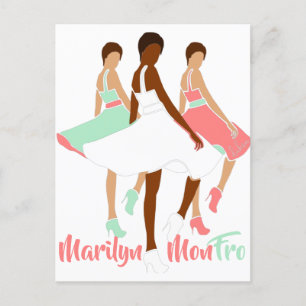 Marilyn MonFRO AFRoCA Afro Africa Black Woman Briefkaart