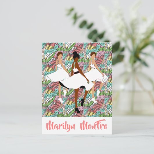 Marilyn MonFRO  zwarte vrouwen Briefkaart (Staand voorkant)
