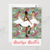 Marilyn MonFRO  zwarte vrouwen Briefkaart (Voorkant / Achterkant)