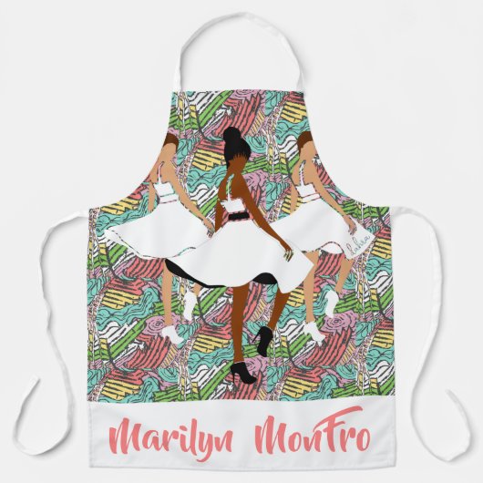 Marilyn MonFRO  zwarte vrouwen Schort (Voorkant)