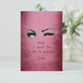 Marilyn Monroe Burgundy Valentijn Love Declaration Kaart (Staand voorkant)