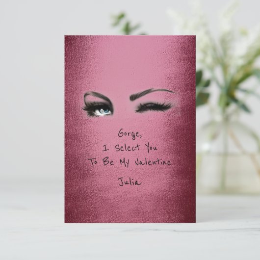 Marilyn Monroe Burgundy Valentijn Love Declaration Kaart (Staand voorkant)