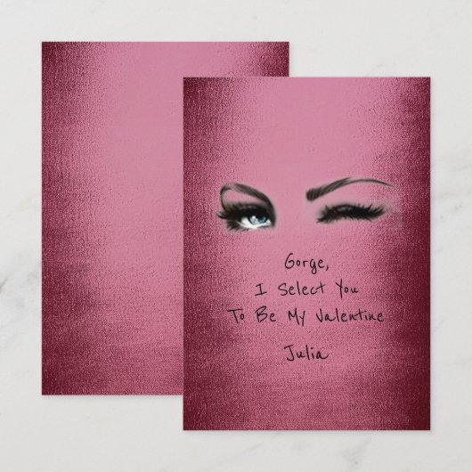 Marilyn Monroe Burgundy Valentijn Love Declaration Kaart (Voorkant / Achterkant)