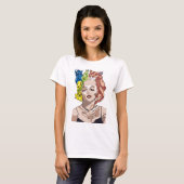 Marilyn Monroe Cat Colorful T-shirt (Voorkant volledig)