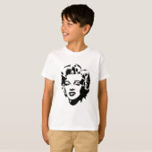 Marilyn Monroe Face Stencil Pop Art T-shirt (Voorkant volledig)