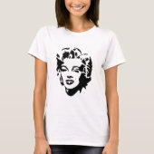 Marilyn Monroe Face Stencil Pop Art T-shirt (Voorkant)