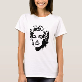 Marilyn Monroe Face Stencil Pop Art T-shirt