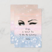 Marilyn Monroe Pink Blu Valentijn Love Declaration Kaart (Voorkant / Achterkant)