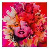 Marilyn Monroe pop art portrait Perfect Poster (Voorkant)