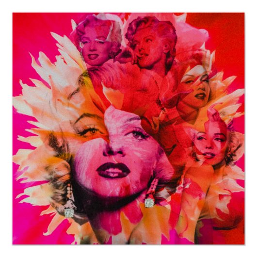 Marilyn Monroe pop art portrait Perfect Poster (Voorkant)