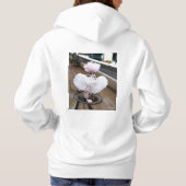 Marilyn Monroe pose in Witte rok door fubby. Hoodie (Achterkant)