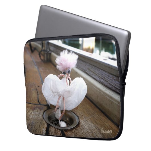 Marilyn Monroe pose in Witte rok Laptop Sleeve (Voorkant Links)