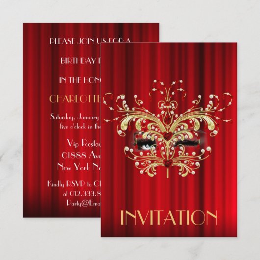 Marilyn Monroe Surprise Party Vip Uitnodiging (Voorkant / Achterkant)