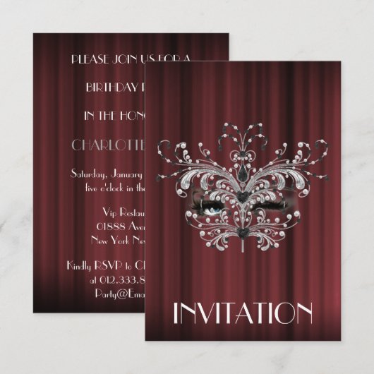 Marilyn Monroe Surprise Silver Burgundy Maroon Kaart (Voorkant / Achterkant)