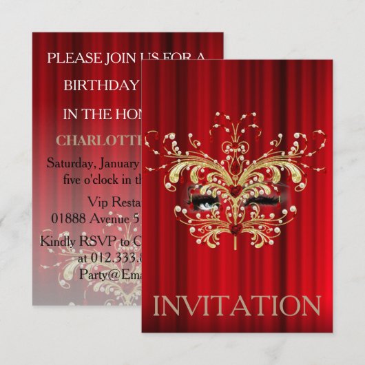 Marilyn Monroe Theater Musical Invitation Kaart (Voorkant / Achterkant)